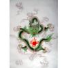 Feng Shui Green Dragon Silk Painting